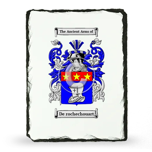 De rochechouart Coat of Arms Slate